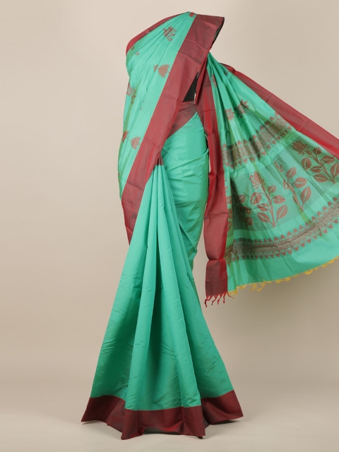 

Pothys Green Woven Design Silk Cotton Saree