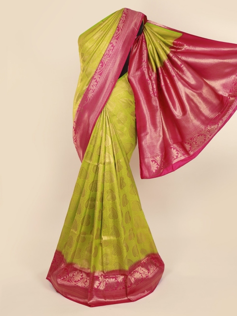 

Pothys Green & Pink Pure Silk Woven Design Saree