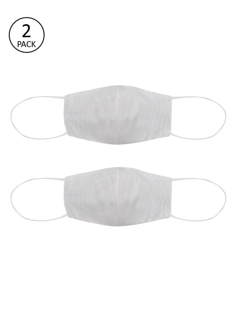 

Welspun Unisex Pack Of 2 White Solid 2-Ply Reusable Outdoor Masks