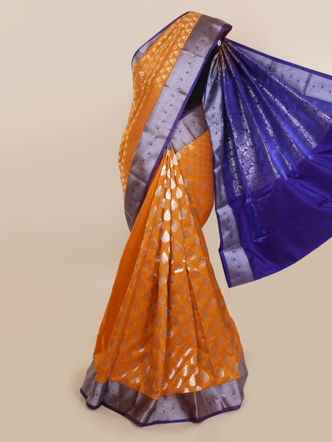 

Pothys Orange Woven Design Art Silk Saree