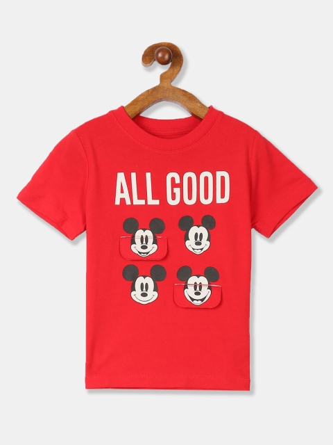

GAP Boys Red Printed Round Neck T-shirt