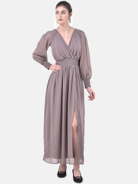 

Eavan Women Taupe Solid Maxi Dress