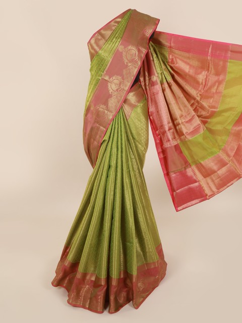 

Pothys Green Woven Design Cotton Blend Saree