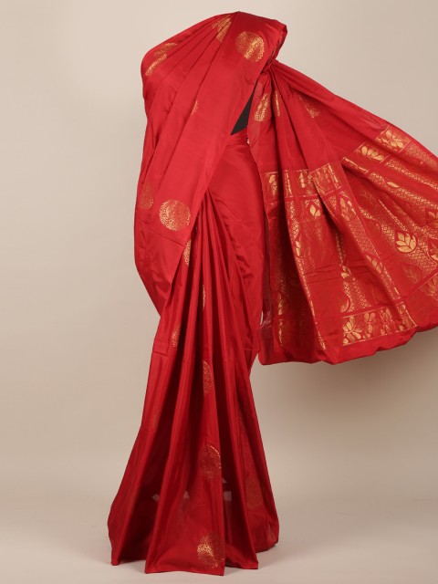 

Pothys Red Woven Design Silk Cotton Saree