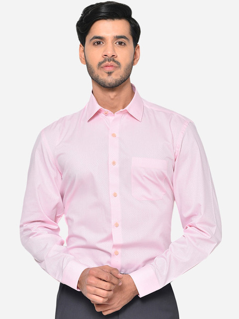 

JADE BLUE Men Pink Regular Fit Solid Casual Shirt
