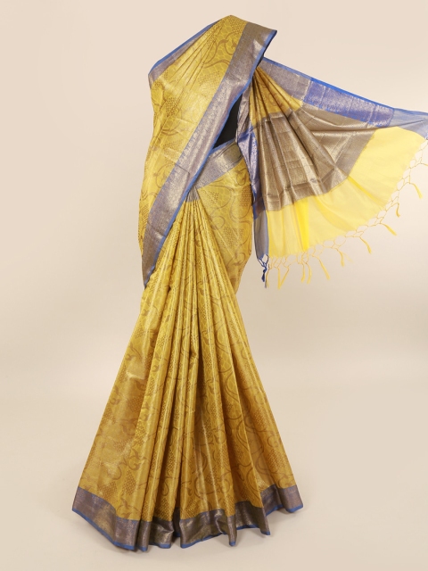 

Pothys Mustard Yellow Woven Design Cotton Blend Saree
