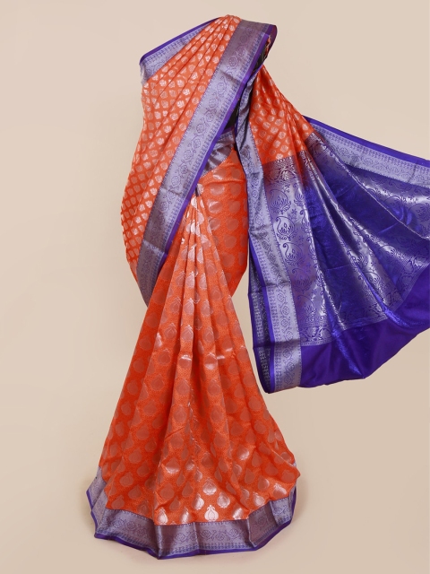 

Pothys Orange Woven Design Art Silk Saree