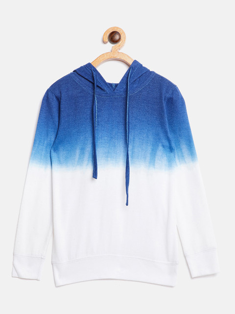 

GRITSTONES Boys Blue Tie & Dye Hood T-shirt