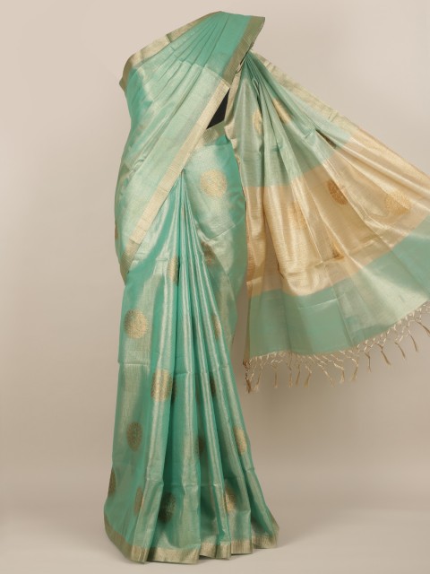 

Pothys Green Woven Design Tissue Saree