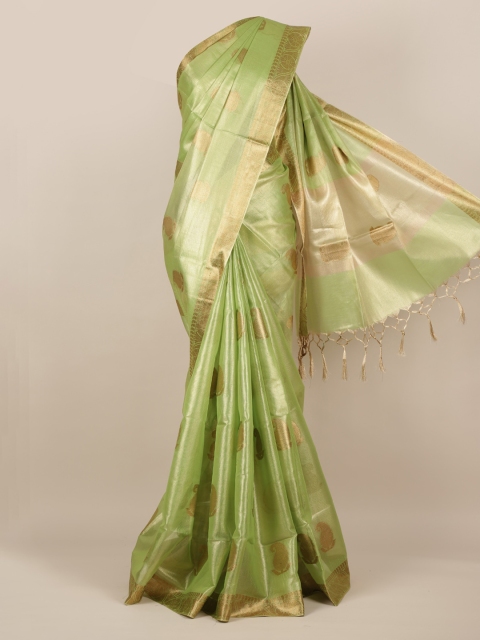 

Pothys Green Woven Design Tissue Saree