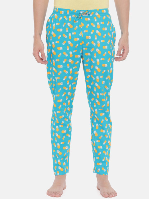 

Bushirt Men Blue Printed Cotton Lounge Pants