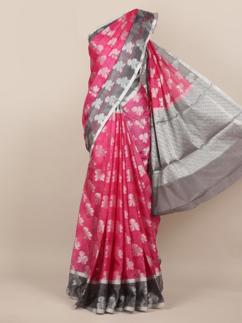 

Pothys Pink Woven Design Cotton Blend Saree
