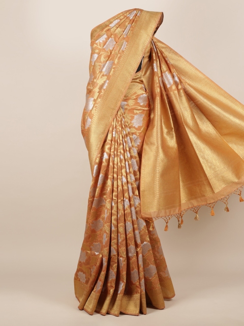 

Pothys Gold-Toned Printed Jute Silk Saree