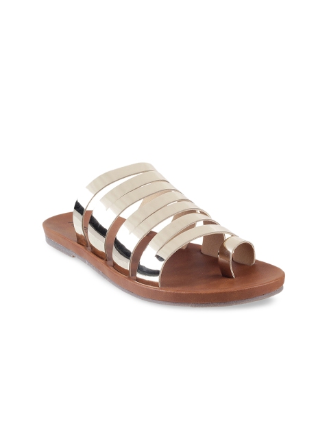 

Metro Women Gold-Toned Solid One Toe Flats