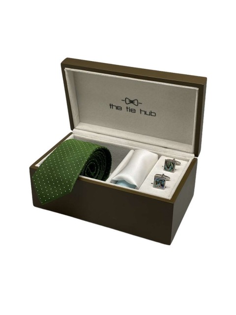 

The Tie Hub Men Accessory Gift Set, Green