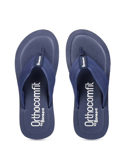 

Bonkerz Men Navy Blue Solid Thong Flip-Flops