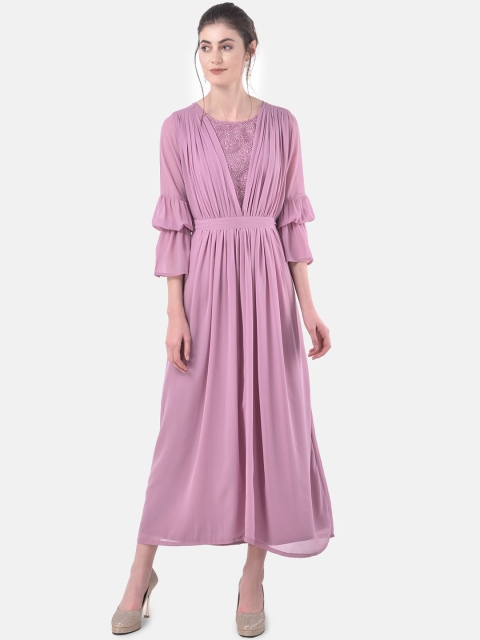 

Eavan Women Mauve Solid Maxi Dress