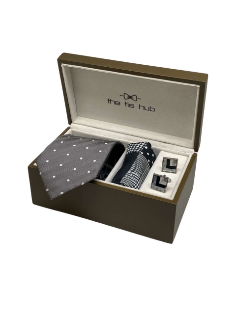 

The Tie Hub Men Accessory Gift Set, Grey