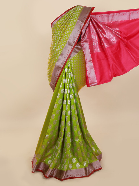 

Pothys Green Woven Design Stone Work Art Silk Saree