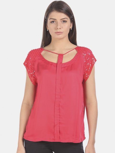 

Arrow Woman Red Embellished Top