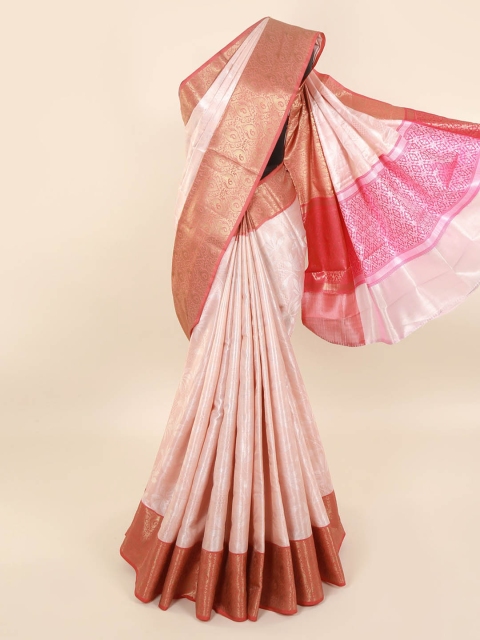 

Pothys Pink Woven Design Cotton Blend Saree