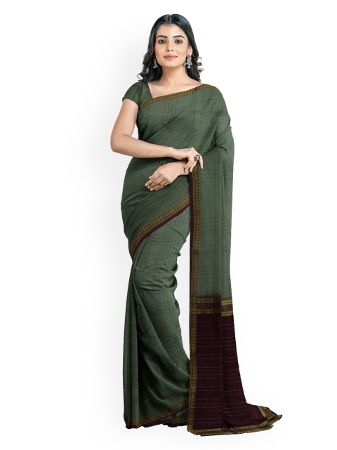 

APCO Sea Green Striped Sustainable Saree
