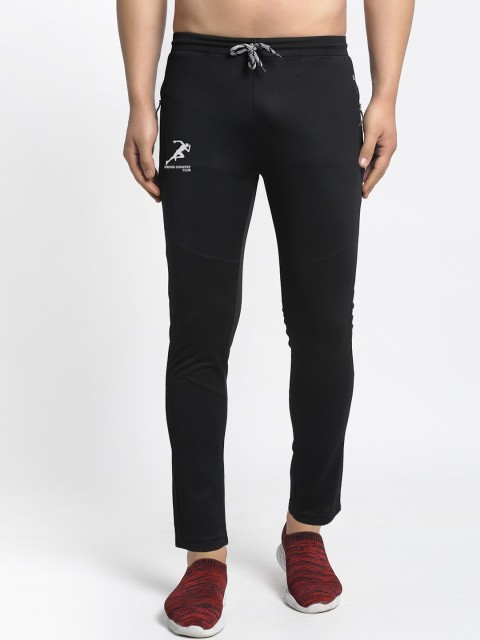 

GRACIT Men Black Solid Slim-Fit Track Pants