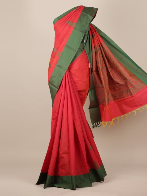 

Pothys Pink Solid Silk Cotton Saree