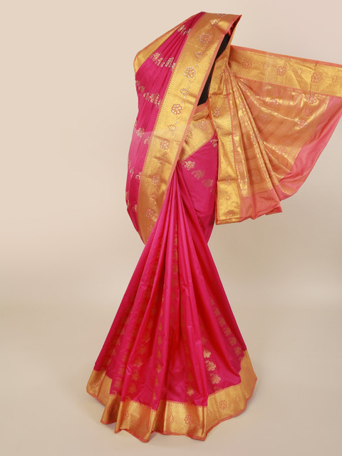 

Pothys Pink Woven Design Art Silk Saree