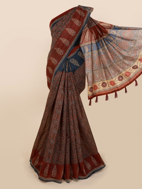 

Pothys Brown Printed Cotton Blend Saree