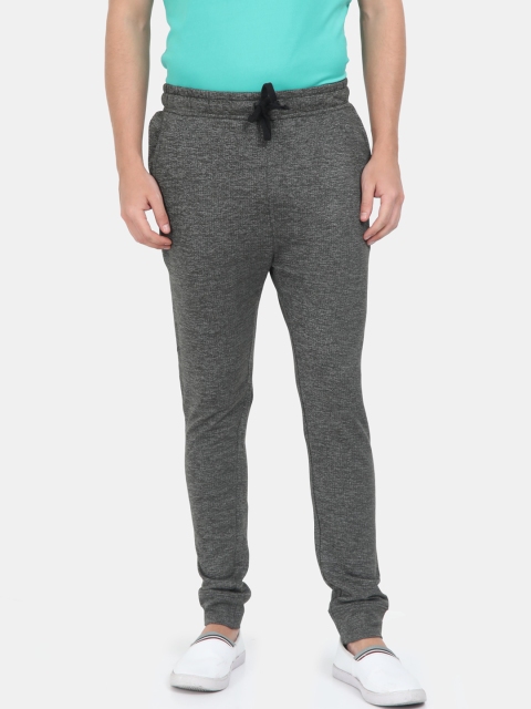 

Masculino Latino Men Grey Textured Slim-Fit Joggers, Grey melange