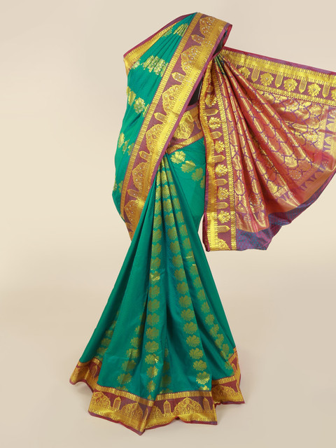 

Pothys Green Woven Design Art Silk Saree