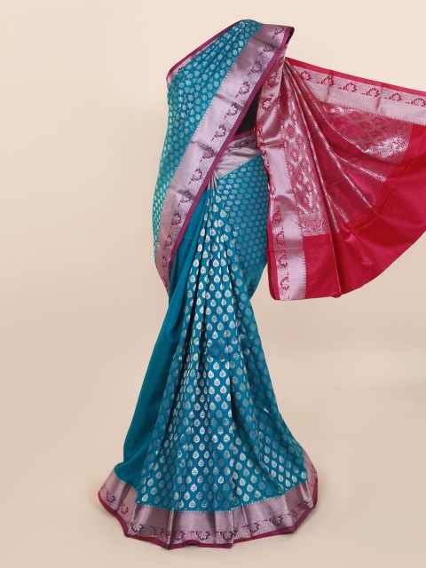 

Pothys Blue & Red Art Silk Woven Design Saree