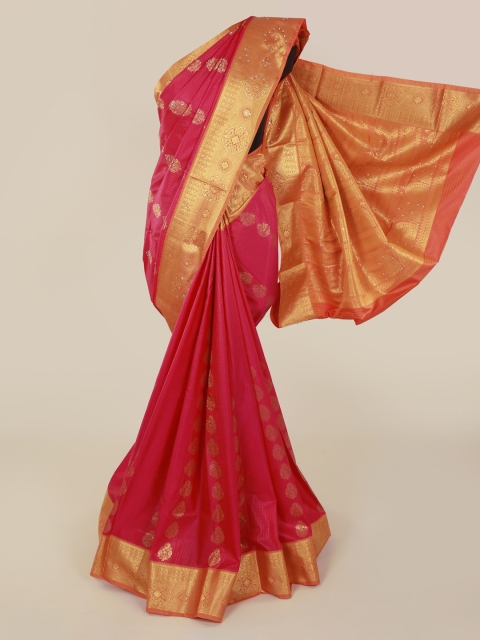 

Pothys Pink Woven Design Art Silk Saree