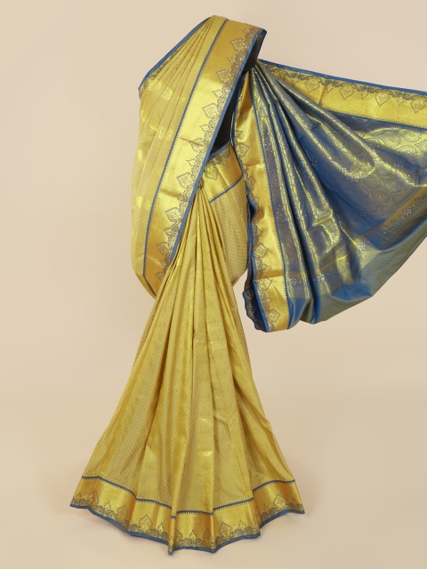 

Pothys Yellow Woven Design Art Silk Saree