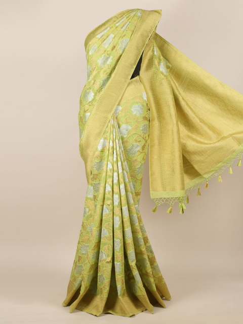 

Pothys Green Woven Design Jute Silk Saree