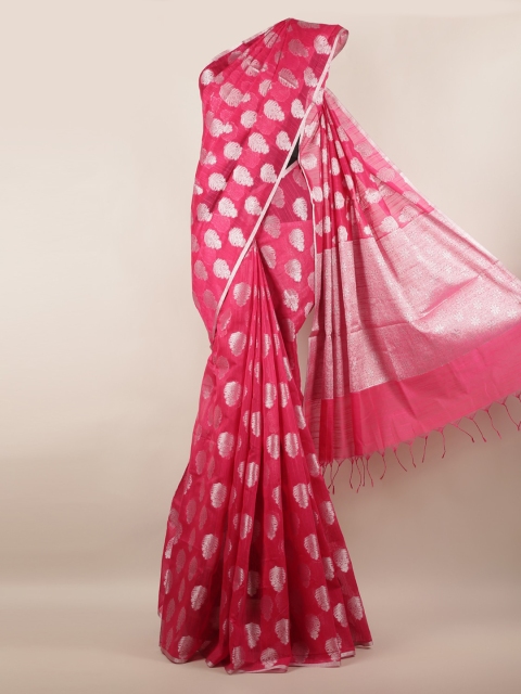 

Pothys Magenta Woven Design Cotton Blend Saree