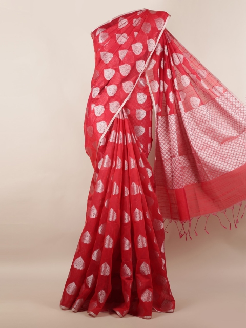 

Pothys Red Woven Design Cotton Blend Saree