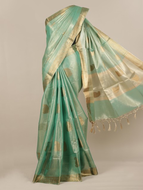 

Pothys Green Woven Design Tissue Saree