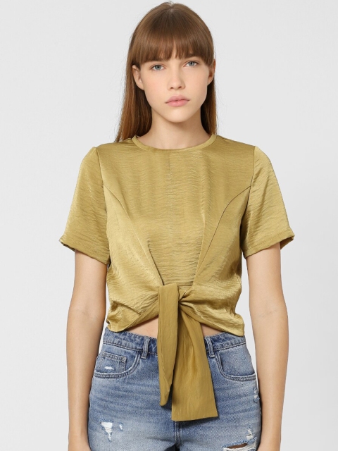 

ONLY Green Solid Top