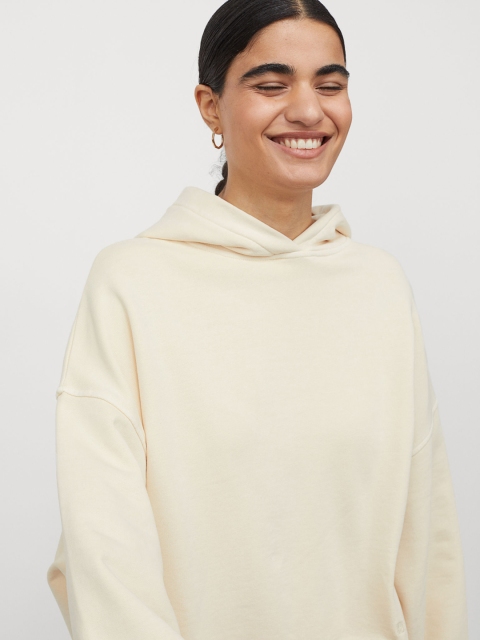 

H&M Women Off-White Oversized hoodie