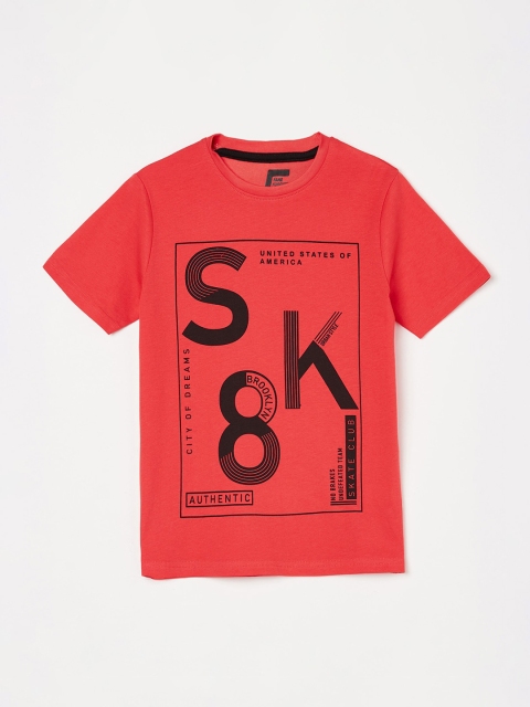 

Fame Forever by Lifestyle Boys Red Printed Round Neck T-shirt