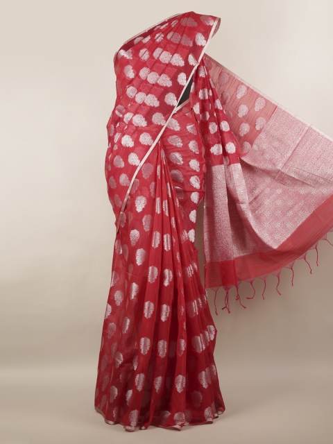 

Pothys Red Woven Design Cotton Blend Saree