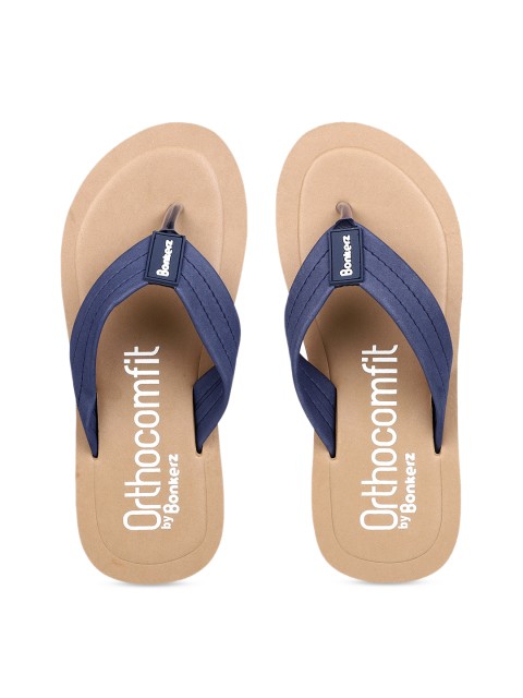 

Bonkerz Men Blue & Beige Printed Thong Flip-Flops