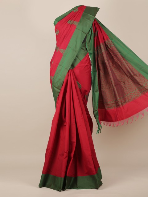 

Pothys Maroon Woven Design Silk Cotton Saree