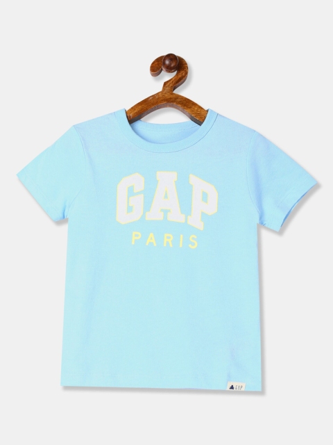

GAP Boys Blue Printed Round Neck T-shirt