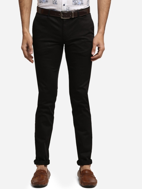 

Greenfibre Men Black Slim Fit Solid Regular Trousers