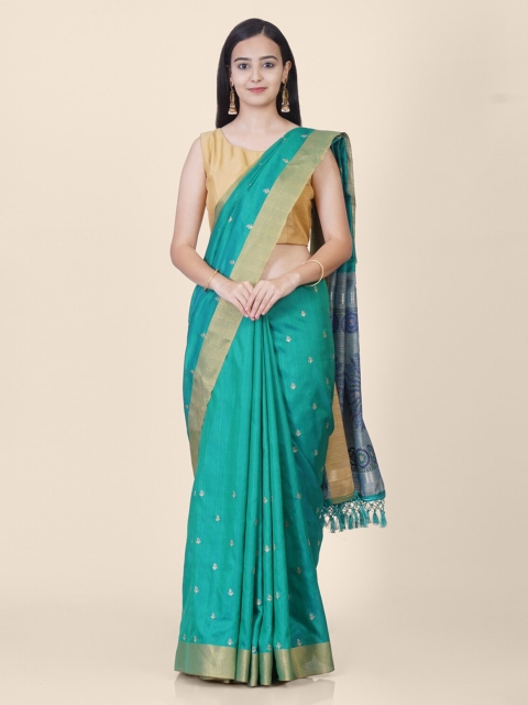 

Hastakala Green Poly Silk Woven Design Banarasi Saree