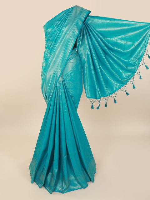 

Pothys Blue Pure Silk Woven Design Banarasi Saree
