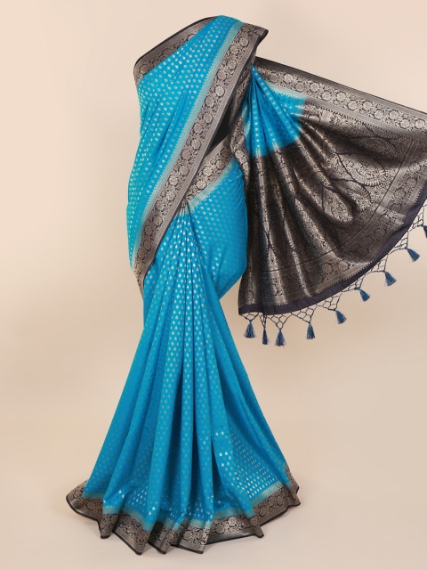 

Pothys Blue Woven Design Pure Silk Saree